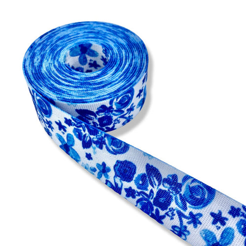 1" Classic Teacup | Coordinate Seatbelt Webbing - 3, 5, or 10 Yard Cut