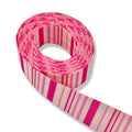1” Pink and Cream Stripes | Coordinate Seatbelt Webbing - 3, 5, or 10 Yard Cut