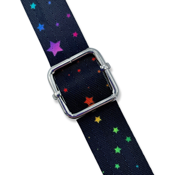 1" Rainbow Stars | Coordinate Seatbelt Webbing - 3, 5, or 10 Yard Cut
