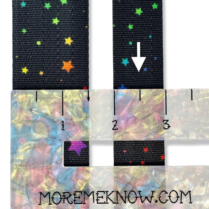 1" Rainbow Stars | Coordinate Seatbelt Webbing - 3, 5, or 10 Yard Cut