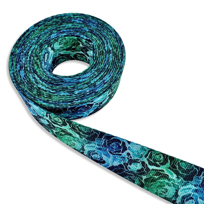1"  Seaglass Rose | Coordinate Seatbelt Webbing - 3, 5, or 10 Yard Cut