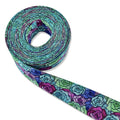 1"  Stained Glass Rose | Coordinate Seatbelt Webbing - 3, 5, or 10 Yard Cut
