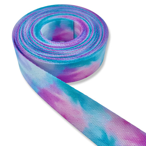 1" Watercolor Smudge  | Coordinate Seatbelt Webbing - 3, 5, or 10 Yard Cut