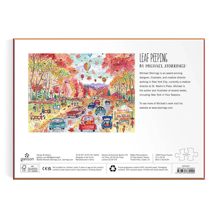 Back of a puzzle box packaging with colorful illustration and text.