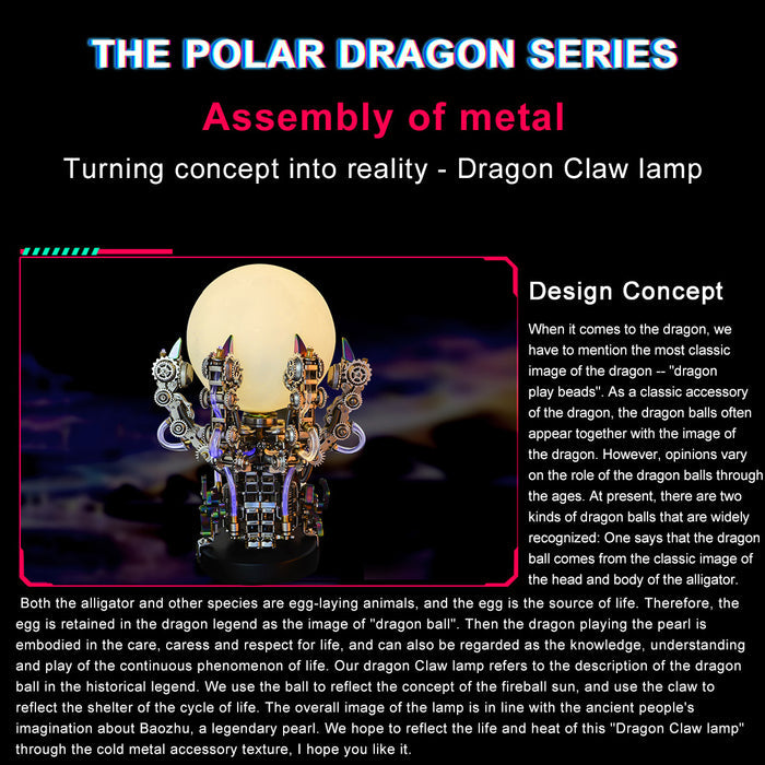 1000+PCS Dragon Claw Lamp Lantern DIY Metal Model Kits