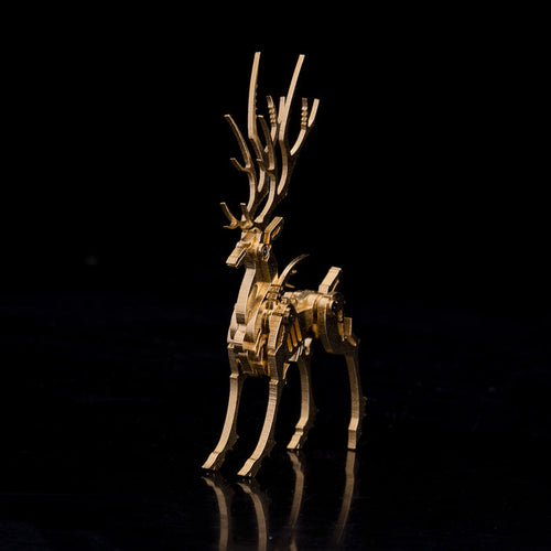 100Pcs+ DIY 3D Assembling Ornament Golden Elk & Silver Elk