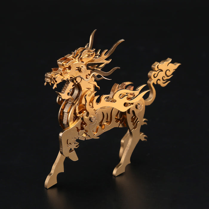 100Pcs+ DIY Oriental Chinese Unicorn Kylin Assembly Building Kit