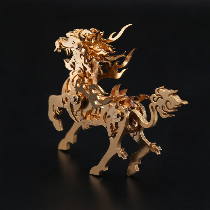 100Pcs+ DIY Oriental Chinese Unicorn Kylin Assembly Building Kit