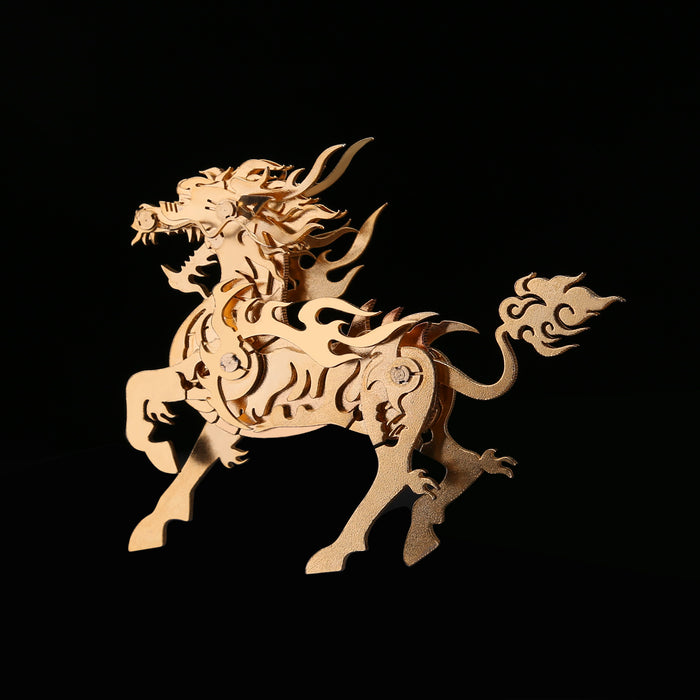 100Pcs+ DIY Oriental Chinese Unicorn Kylin Assembly Building Kit