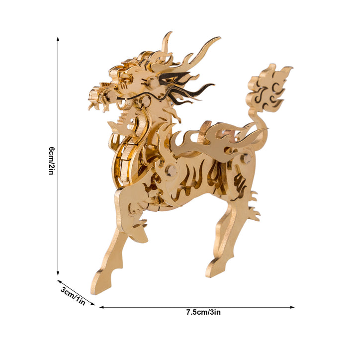 100Pcs+ DIY Oriental Chinese Unicorn Kylin Assembly Building Kit