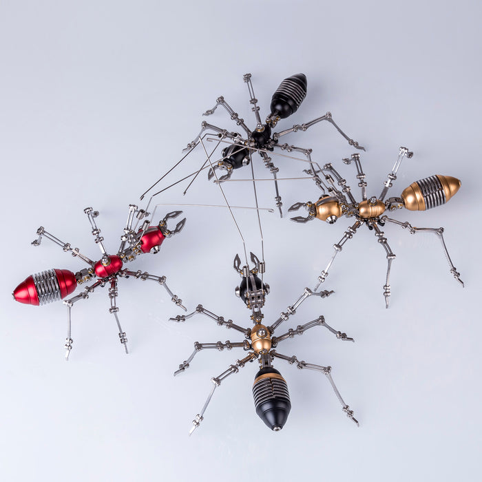 100Pcs+ Steampunk Ant Insect DIY Metal Assembly Model Kit With Christmas package