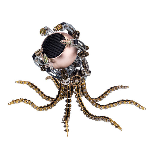 1060PCS Metal Model Kits DIY Steampunk Mechanical Octopus with Speaker