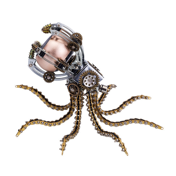 1060PCS Metal Model Kits DIY Steampunk Mechanical Octopus with Speaker
