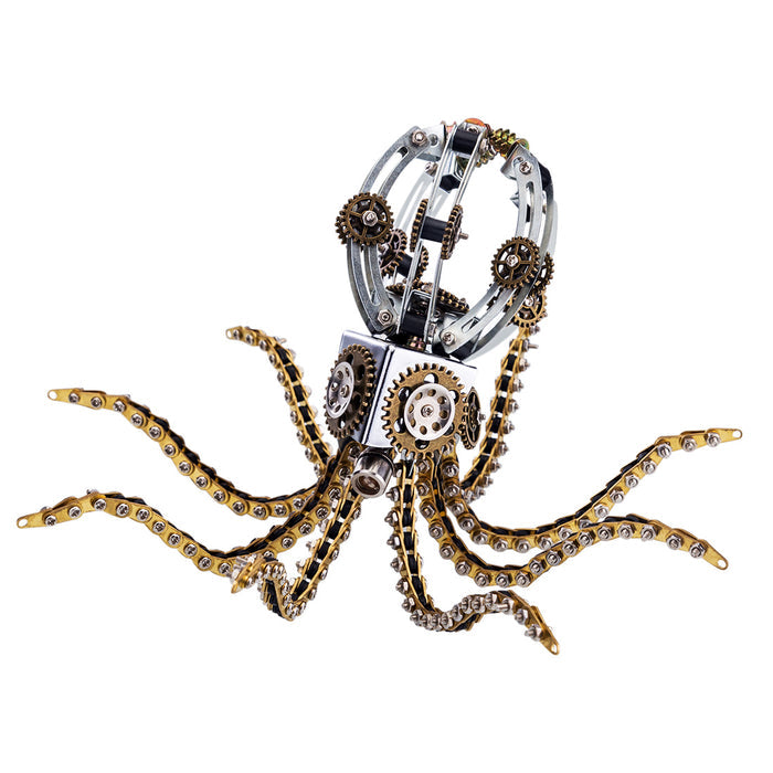1060PCS Metal Model Kits DIY Steampunk Mechanical Octopus with Speaker