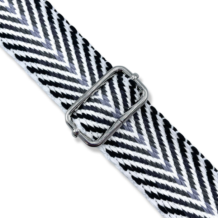 1.5" Charcoal Ombre | Woven Webbing - 3, 5, or 10 Yard Cut