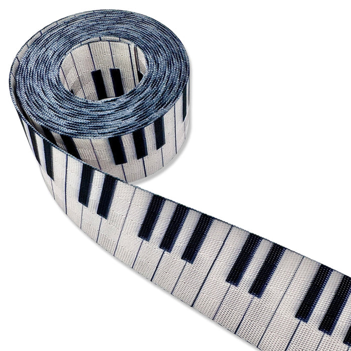 1.5" Eras Piano Keys | Coordinate Seatbelt Webbing - 3, 5, or 10 Yard Cut