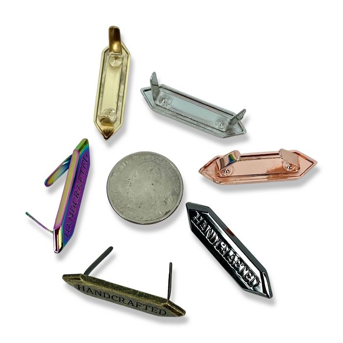 1.5" Handcrafted Metal Nameplate | Pack of 3