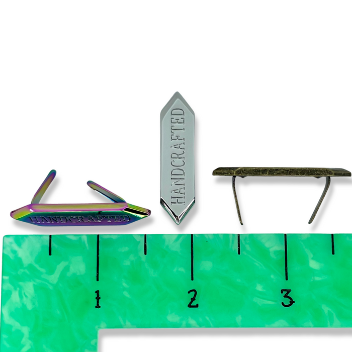 1.5" Handcrafted Metal Nameplate | Pack of 3