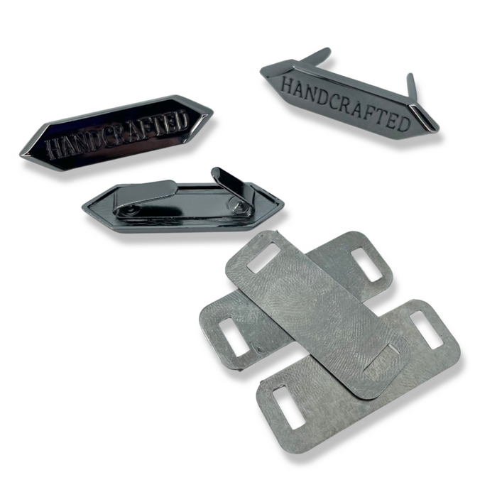 1.5" Handcrafted Metal Nameplate | Pack of 3