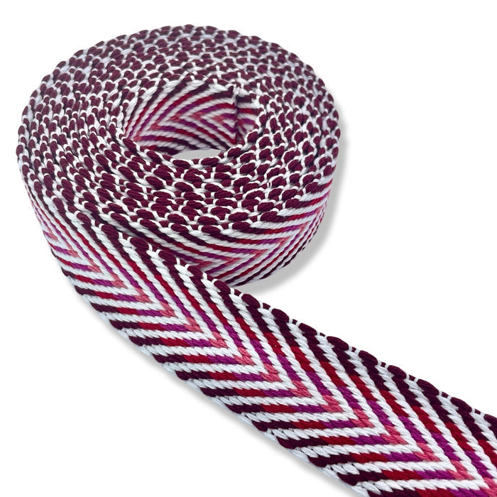 1.5" Magenta Ombre | Woven Webbing - 3, 5, or 10 Yard Cut