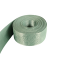 1.5" Pastel Green Debossed Roses | Webbing - 3, 5, or 10 Yard Cut