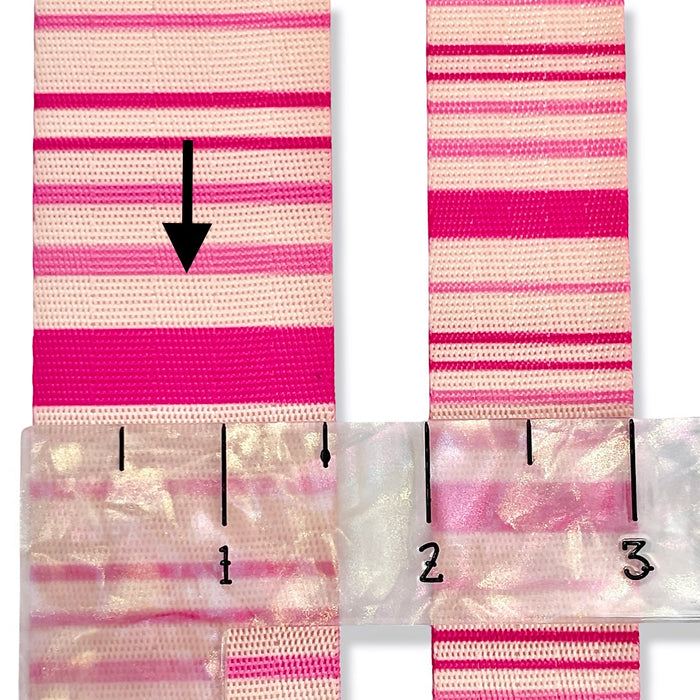 1.5" Pink and Cream Stripes | Coordinate Seatbelt Webbing - 3, 5, or 10 Yard Cut
