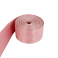 1.5" Quartz Pink Debossed Roses | Webbing - 3, 5, or 10 Yard Cut