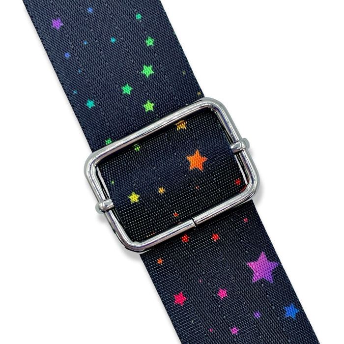 1.5" Rainbow Stars | Coordinate Seatbelt Webbing - 3, 5, or 10 Yard Cut