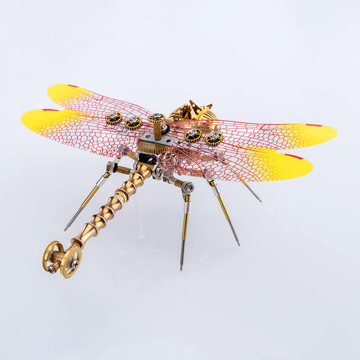 150PCS Steampunk 3D Dragonfly Model Assembly Kit with Light