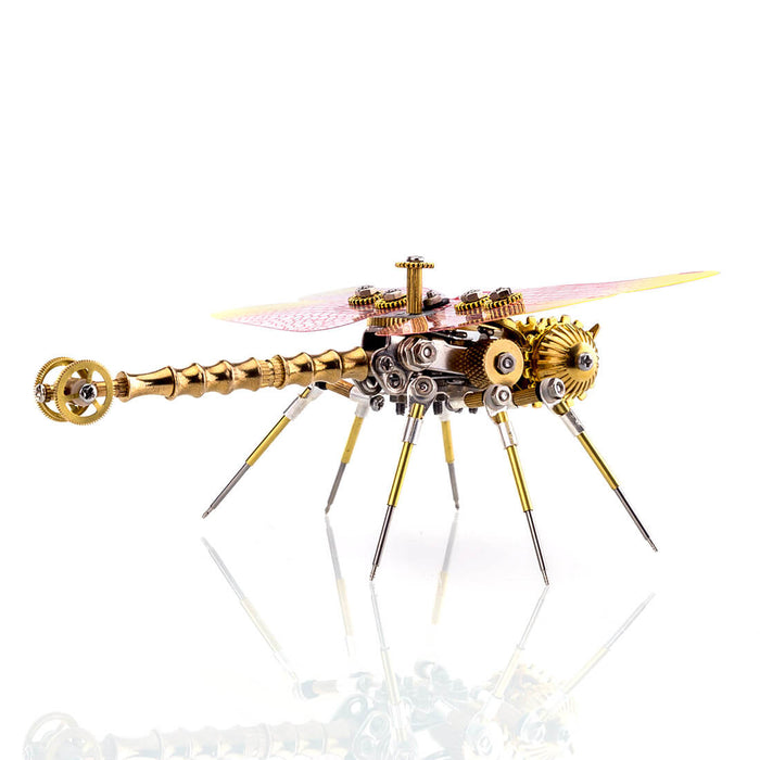 150PCS Steampunk 3D Dragonfly Model Assembly Kit with Light