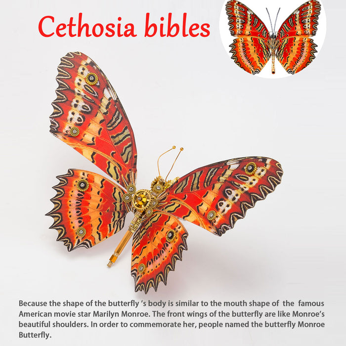 150PCS+ Steampunk 3D Metal Cethosia Bibles Drury Model DIY Kits