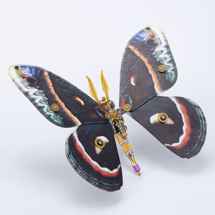 150PCS+ Steampunk 3D Metal Hyalophora Cecropia Model DIY Kits