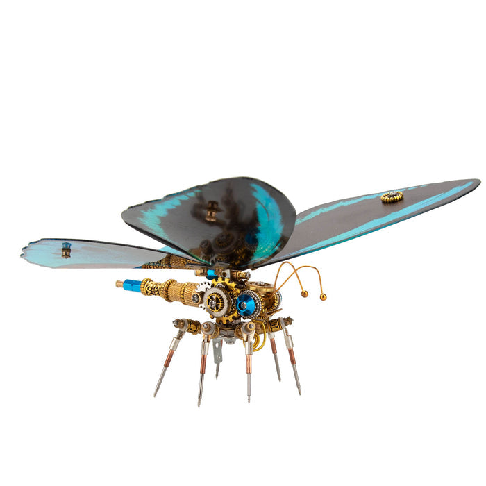 150PCS+ Steampunk Blue Butterfly 3D Metal Ornithoptera Priamus Model DIY Kits