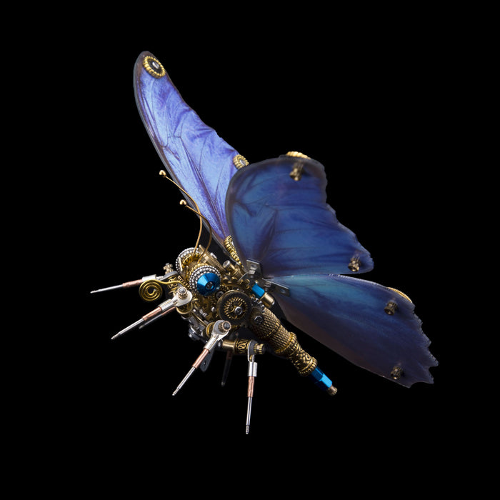 150PCS+ Steampunk Blue Morpho Menelaus 3D Metal Model DIY Kits