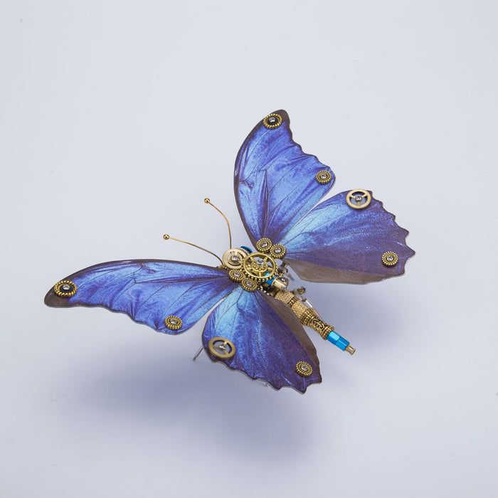 150PCS+ Steampunk Blue Morpho Menelaus 3D Metal Model DIY Kits