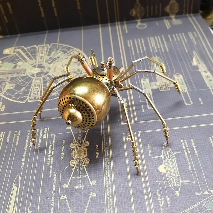 168PCS 3D Mini Brass Spider Steampunk Model DIY Metal Puzzle Kits