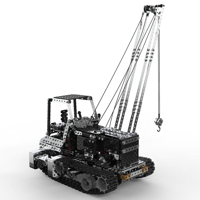 1745Pcs 2.4G 10CH RC Heavy Duty Self-erecting Crane with Laterally Foldable Jib DIY Metal KIT