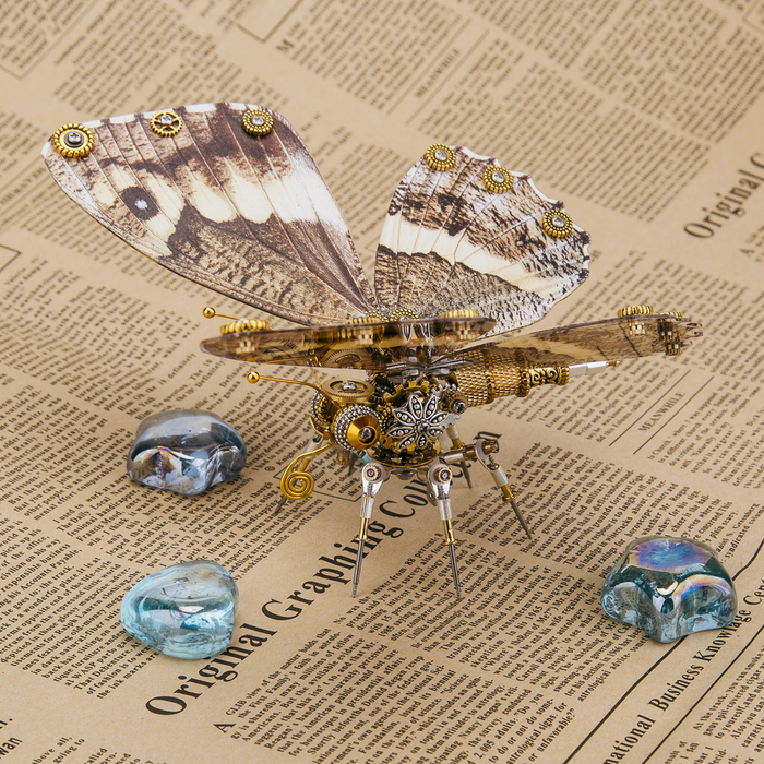 200PCS+ Steampunk Metal Assembly Butterfly Caligo Eurilochusa, Kallima Inachus & Junonia Almana