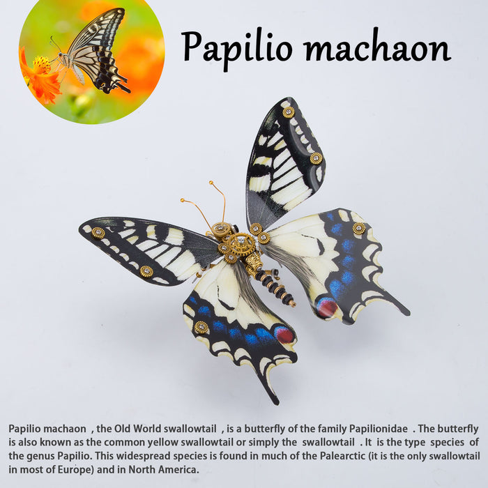 200PCS+ Steampunk Metal Assembly Butterfly Calydonia, Vanessa Indica Herbst & Papilio Machaon