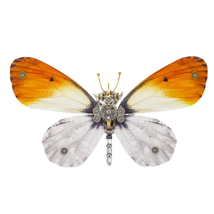 200PCS+Steampunk Metal Assembly Butterfly Sericinus Montelus Grey, Polyura Delphis Concha & Hebomoia Glaucippe