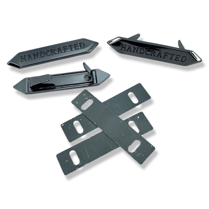 2.25" Handcrafted Metal Nameplate | Pack of 3
