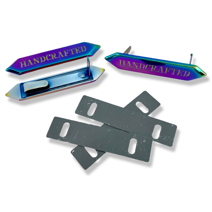 2.25" Handcrafted Metal Nameplate | Pack of 3