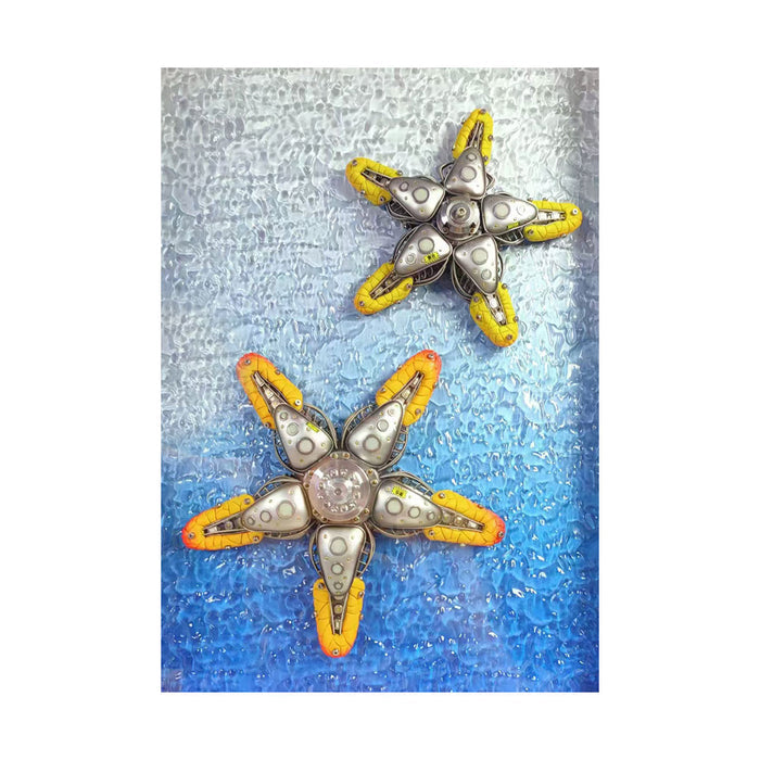2pcs Starfish Metal Sculpure for Home Decoration
