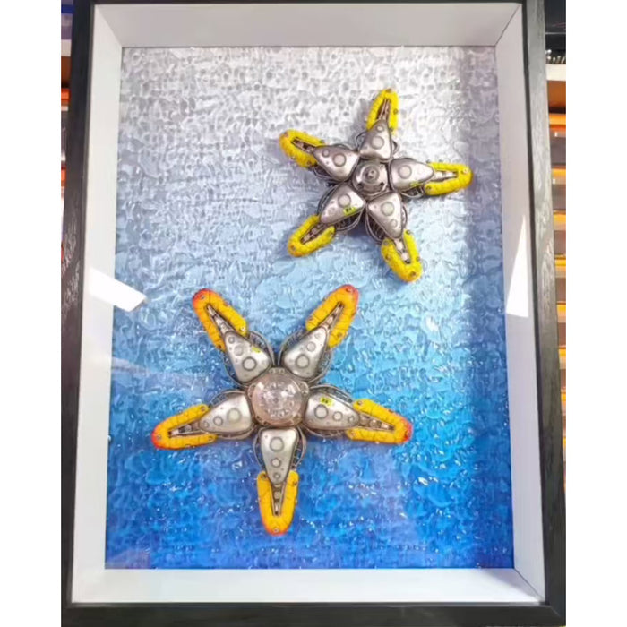 2pcs Starfish Metal Sculpure for Home Decoration