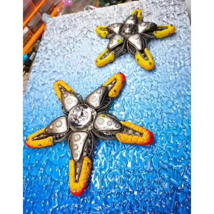 2pcs Starfish Metal Sculpure for Home Decoration
