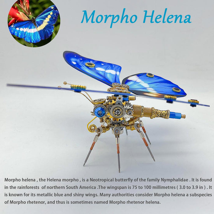 2pcs/set Steampunk Butterfly Metal Model Kits Mystery Box