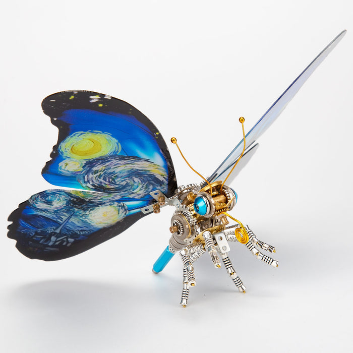 2pcs/set Steampunk Butterfly Metal Model Kits Mystery Box