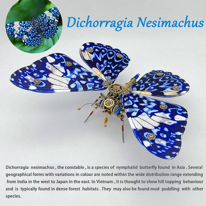 2pcs/set Steampunk Butterfly Metal Model Kits Mystery Box