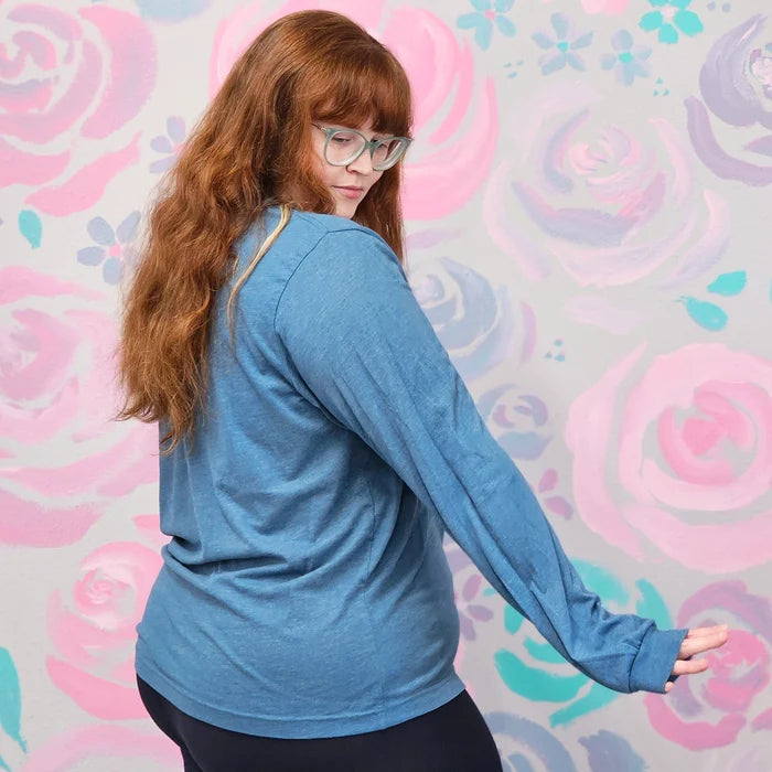 (2XL LEFT) Sewing Ghost | Dusty Teal Unisex Long-Sleeved Shirt