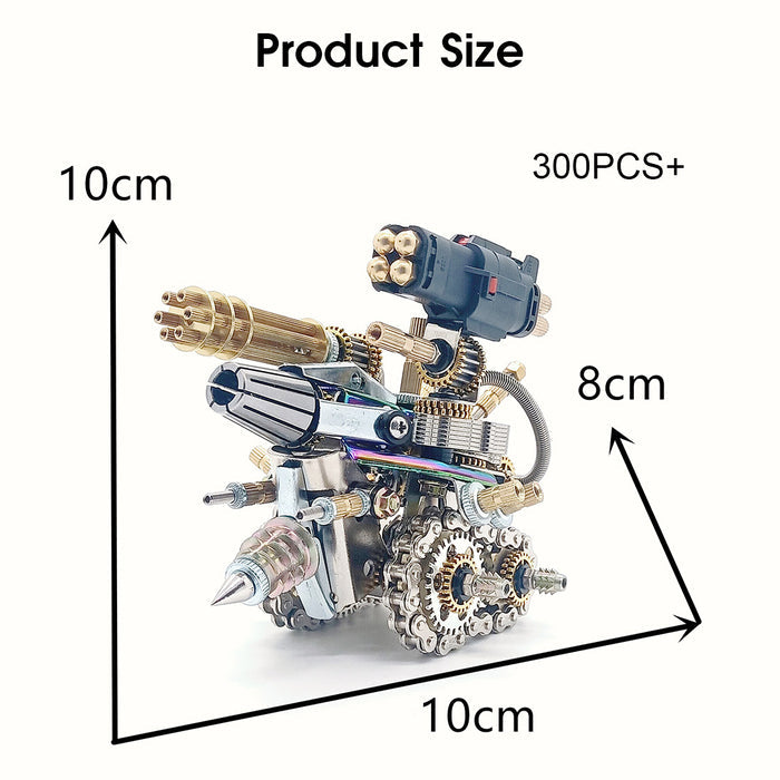 300pcs+ DIY Metal Mechanical War Armoured Assault Tank Building Kit